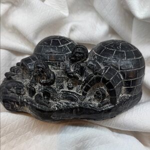 Hand‑Carved Soapstone Sculpture, Nuvur Canada Igloos and family,  Stone Art